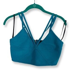 Missguided strappy blue bandage crop top size 6